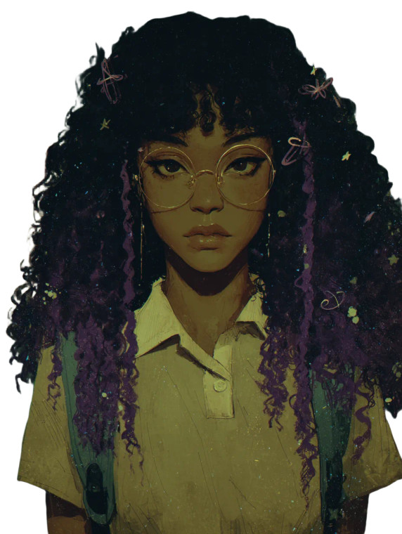 Superpowered School Girl Vinyl Car Decal Sticker – Waterproof & UV-Resistant 