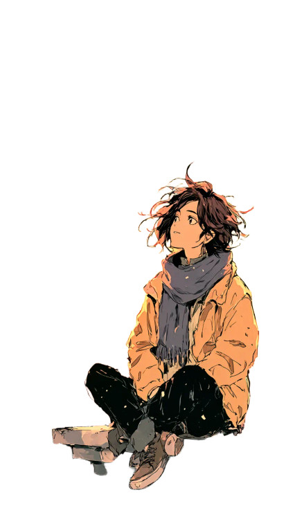 Anime Boy Sunrise Vinyl Car Decal Sticker – Waterproof & UV-Resistant 