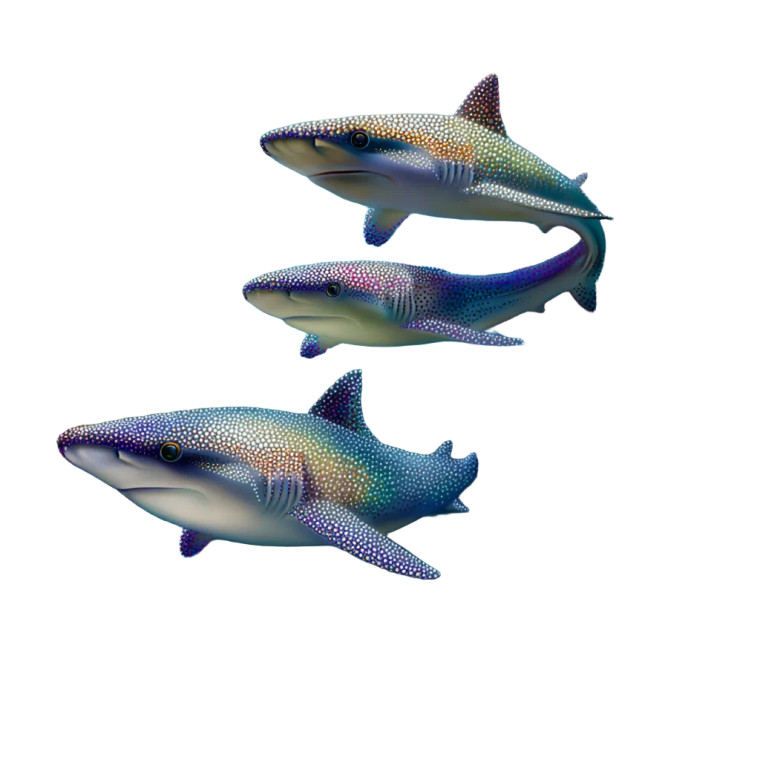 Baby Sharks Swimming V2 Vinyl Car Decal Sticker – Waterproof & UV-Resistant 