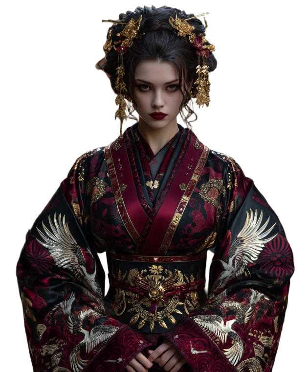 Japanese Empress Goddess V2 Vinyl Car Decal Sticker – Waterproof & UV-Resistant 