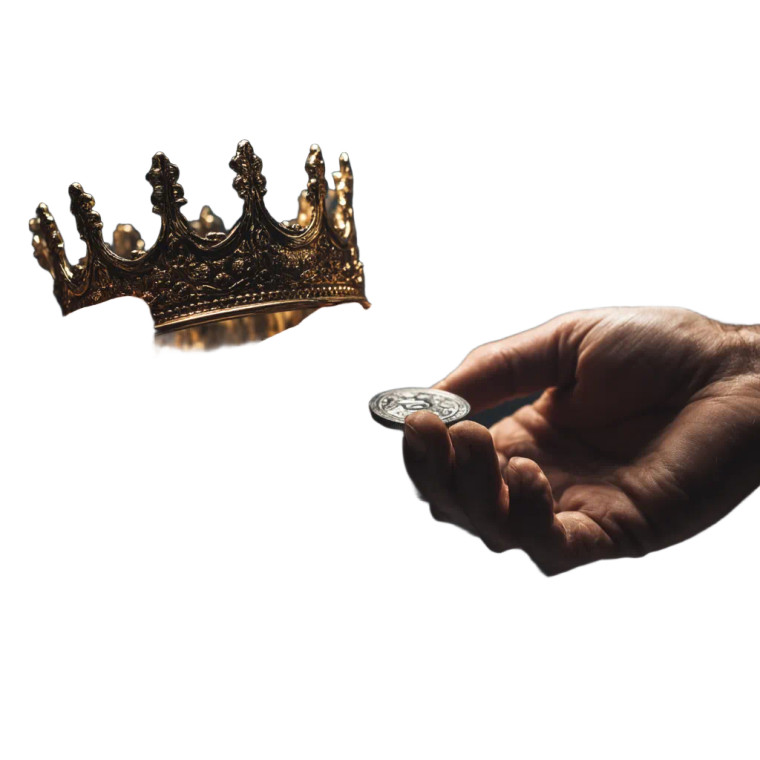 Royalty For Coin Vinyl Car Decal Sticker – Waterproof & UV-Resistant 