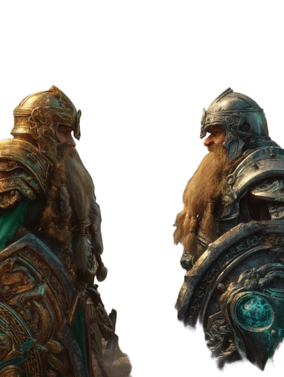 Noble Dwarf Warriors Vinyl Car Decal Sticker – Waterproof & UV-Resistant 