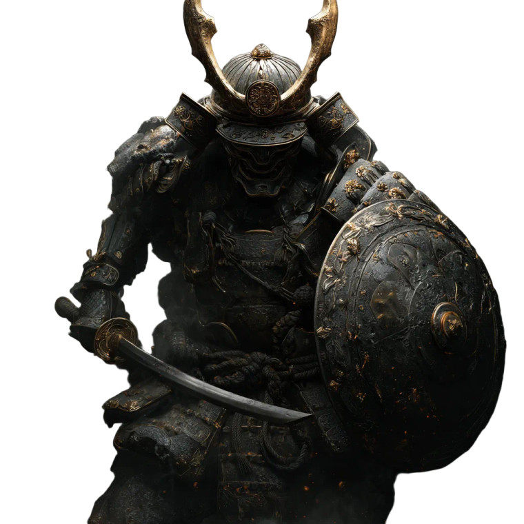 Armored Samurai V5 Vinyl Car Decal Sticker – Waterproof & UV-Resistant 