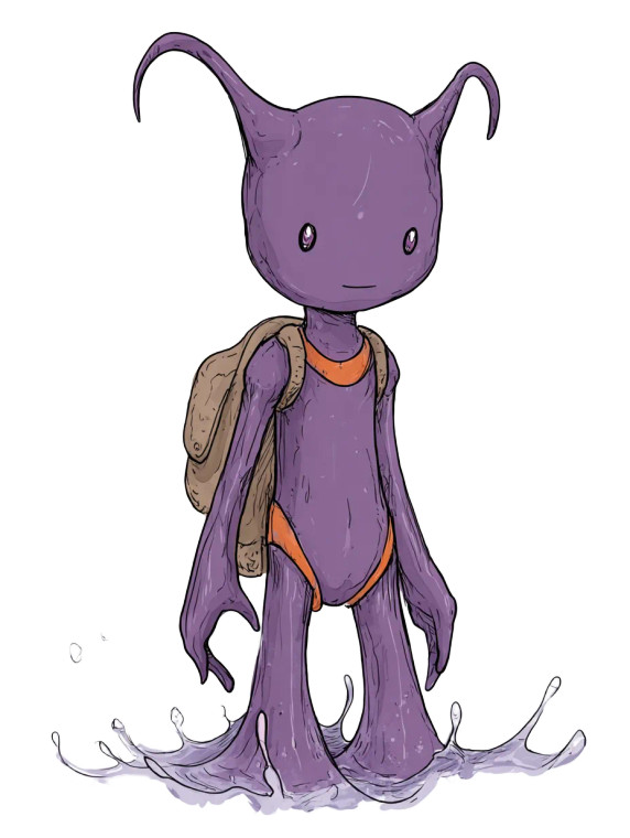 Cute Alien Humanoid Vinyl Car Decal Sticker – Waterproof & UV-Resistant 