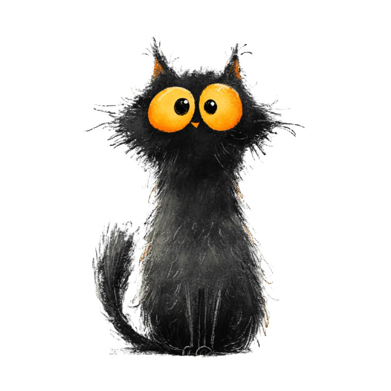 Cartoon Cat V7 Vinyl Car Decal Sticker – Waterproof & UV-Resistant 