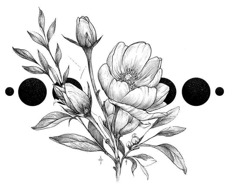 Blossoming Moon Flower Vinyl Car Decal Sticker – Waterproof & UV-Resistant 