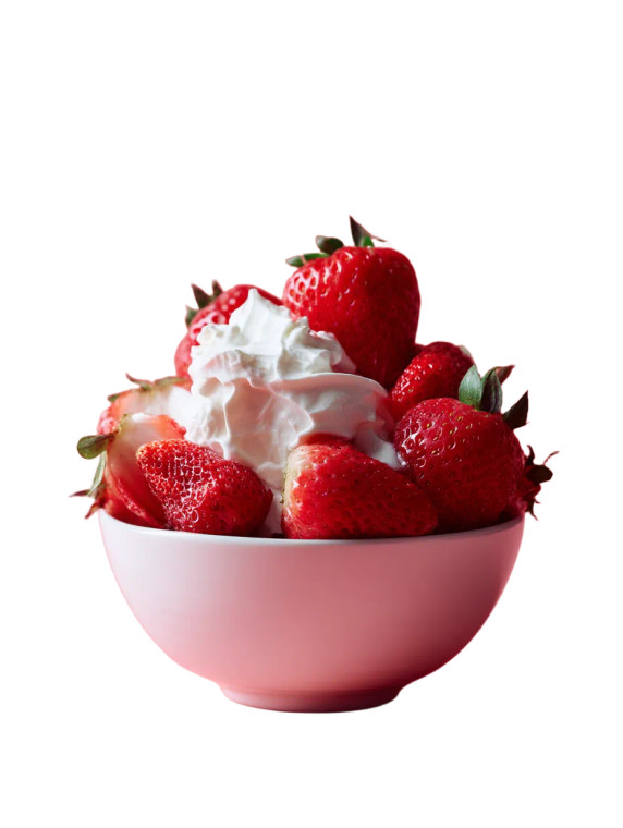 Strawberries With Cream Vinyl Car Decal Sticker – Waterproof & UV-Resistant 