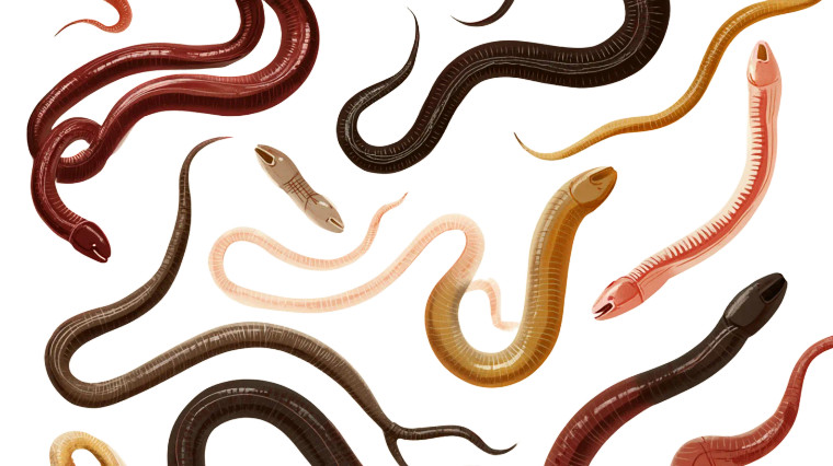 Graphic Earthworms Illustration Vinyl Car Decal Sticker – Waterproof & UV-Resistant 
