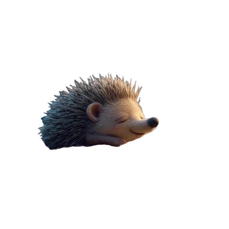 Sleeping Hedgehog V2 Vinyl Car Decal Sticker – Waterproof & UV-Resistant 