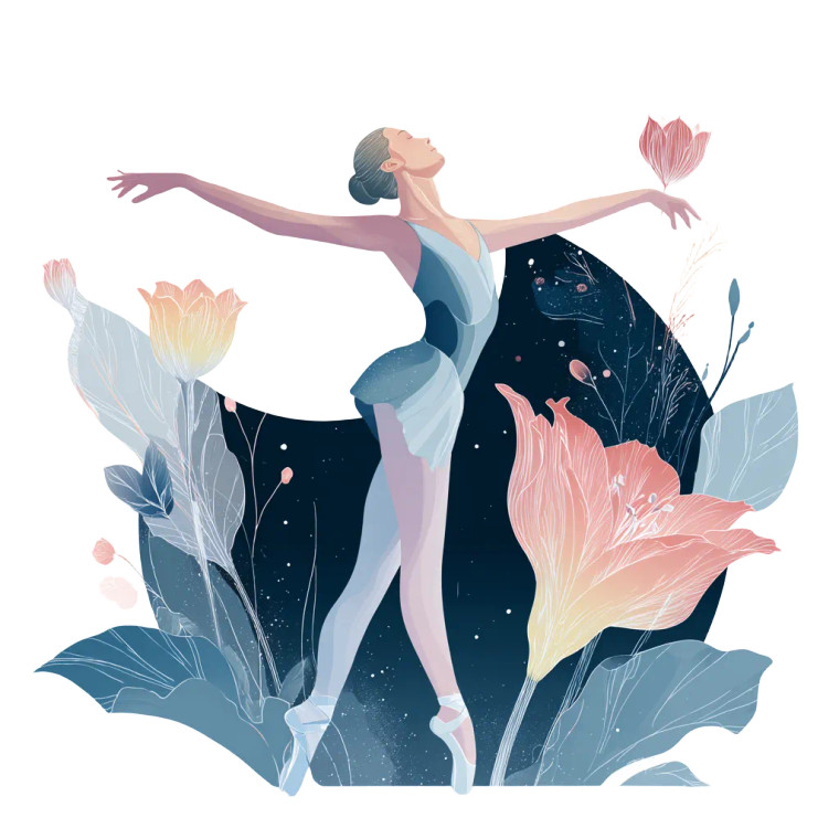Ballet Dancer Illustration Vinyl Car Decal Sticker – Waterproof & UV-Resistant 