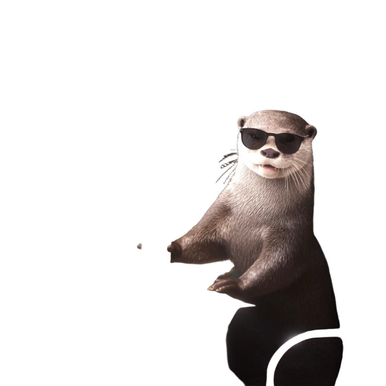 Designer Otter Vinyl Car Decal Sticker – Waterproof & UV-Resistant 