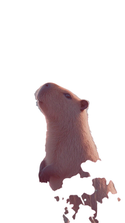 Capybara In Flowers Vinyl Car Decal Sticker – Waterproof & UV-Resistant 