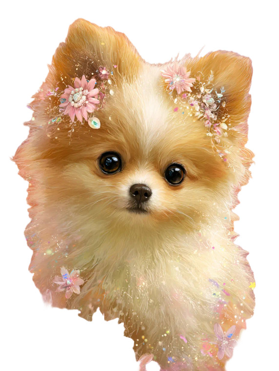 Fluffy Baby Dog Vinyl Car Decal Sticker – Waterproof & UV-Resistant 