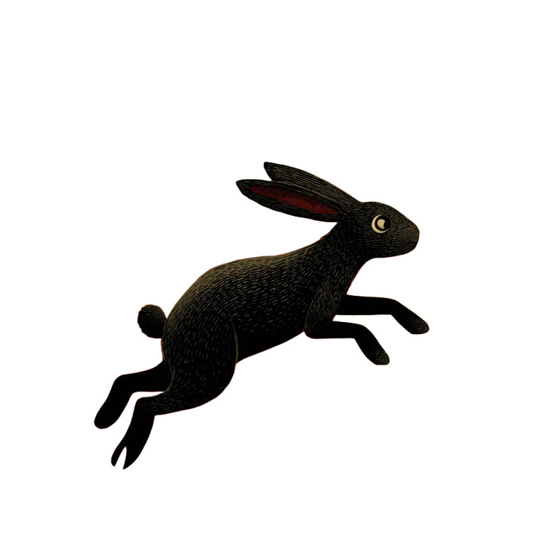 Dashing Rabbit Vinyl Car Decal Sticker – Waterproof & UV-Resistant 