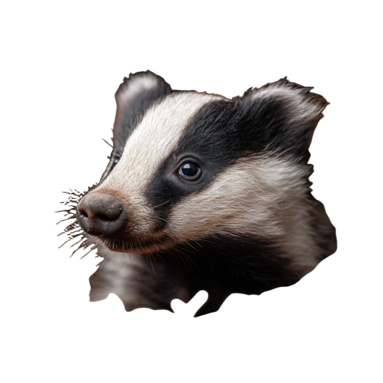 Baby Badger Sniffing Vinyl Car Decal Sticker – Waterproof & UV-Resistant 
