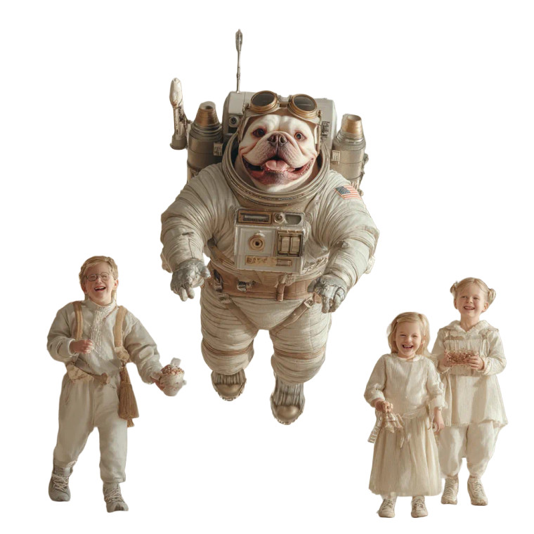 Flying Dog Family Vinyl Car Decal Sticker – Waterproof & UV-Resistant 