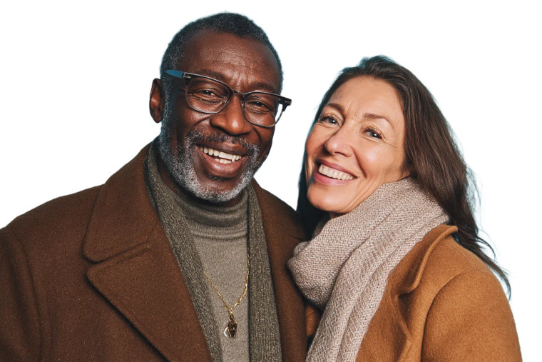 Joyful Older Couple V2 Vinyl Car Decal Sticker – Waterproof & UV-Resistant 