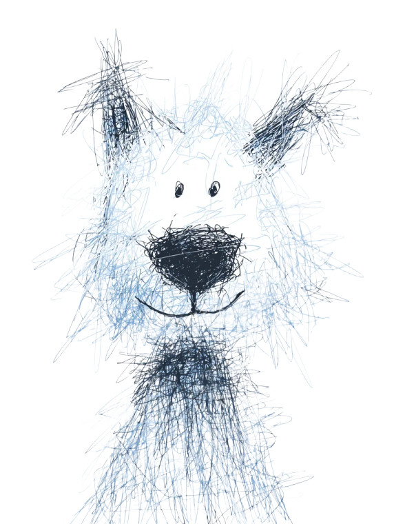 Scribbled Terrier V2 Vinyl Car Decal Sticker – Waterproof & UV-Resistant 