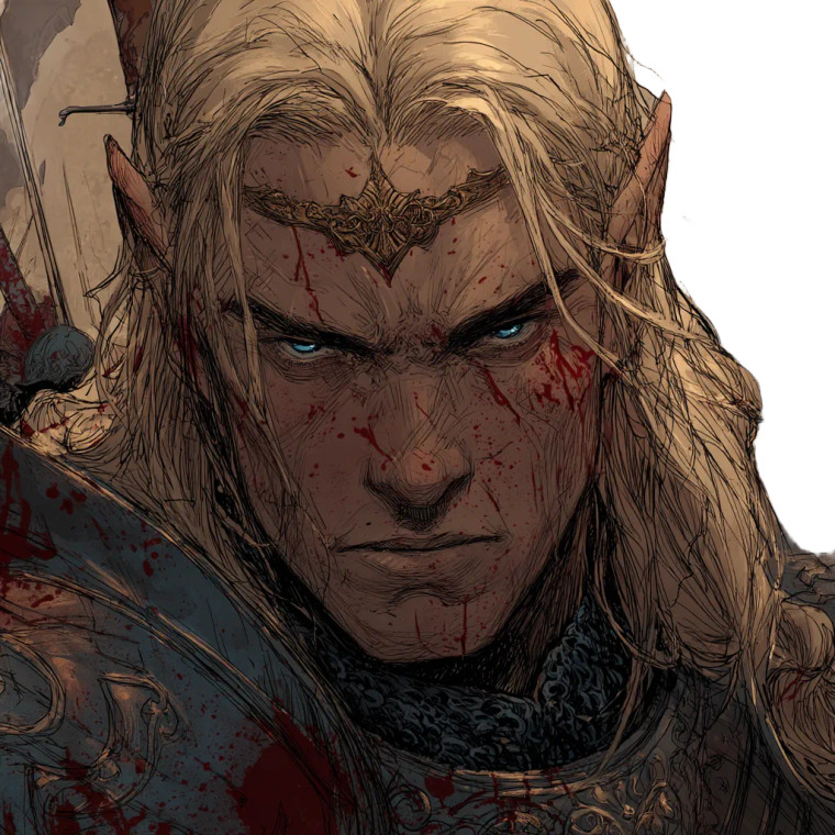 Elf Prince Portrait Vinyl Car Decal Sticker – Waterproof & UV-Resistant 