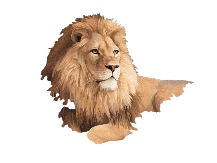 Majestic Golden Lion V3 Vinyl Car Decal Sticker – Waterproof & UV-Resistant 