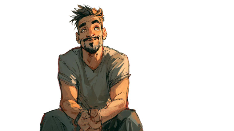 Happy Young Man V10 Vinyl Car Decal Sticker – Waterproof & UV-Resistant 