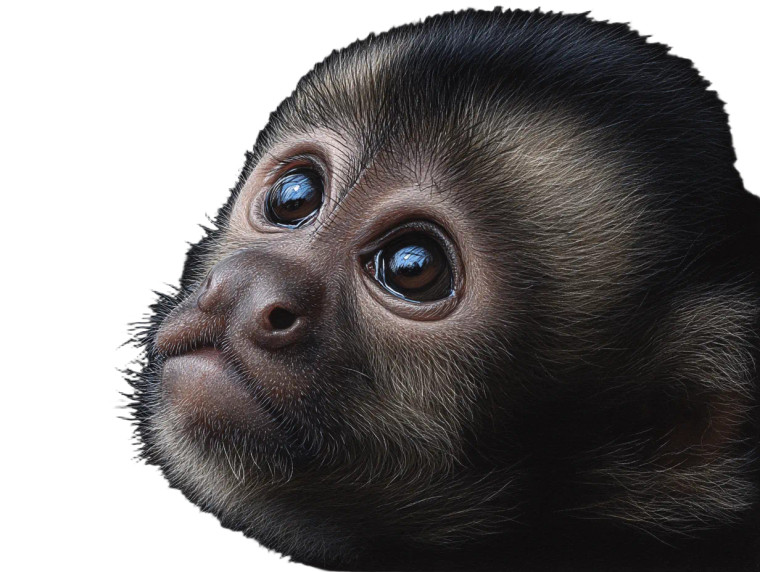 Capuchin Monkey Art Vinyl Car Decal Sticker – Waterproof & UV-Resistant 