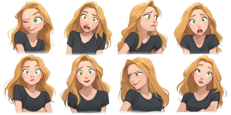 Blonde Teacher Emotions V2 Vinyl Car Decal Sticker – Waterproof & UV-Resistant 