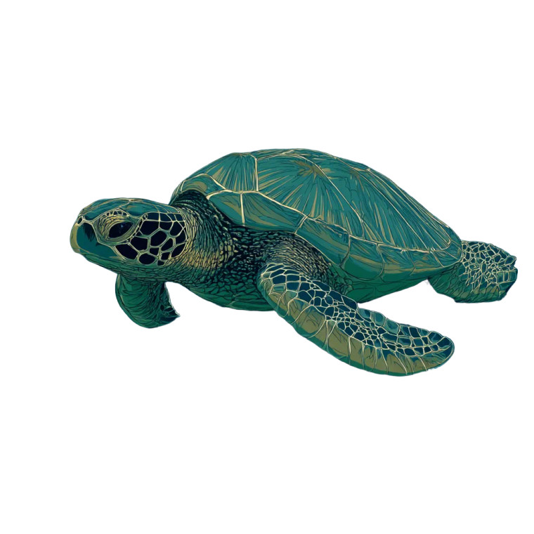 Marine Turtle Swimming Vinyl Car Decal Sticker – Waterproof & UV-Resistant 