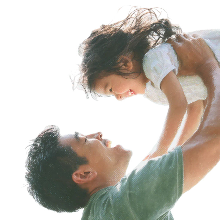 Joyful Father-Daughter V2 Vinyl Car Decal Sticker – Waterproof & UV-Resistant 