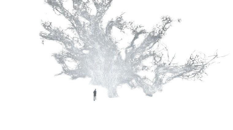 Glowing Wireframe Oak Vinyl Car Decal Sticker – Waterproof & UV-Resistant 