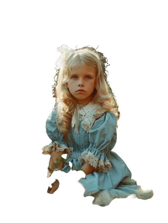 Victorian Blonde Girl Vinyl Car Decal Sticker – Waterproof & UV-Resistant 