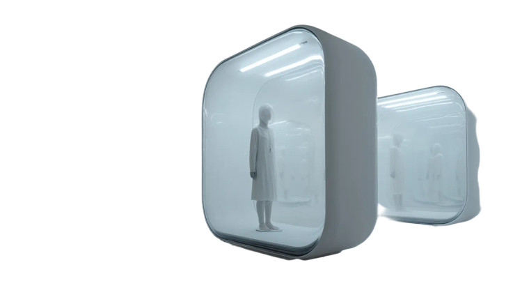 Futuristic Human Display Vinyl Car Decal Sticker – Waterproof & UV-Resistant 