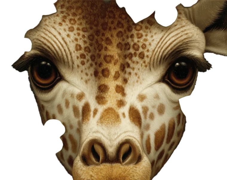 Giraffe Portrait V3 Vinyl Car Decal Sticker – Waterproof & UV-Resistant 