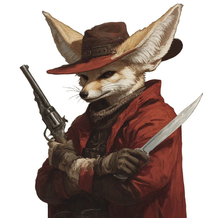Fennec Fox Cowboy Vinyl Car Decal Sticker – Waterproof & UV-Resistant 