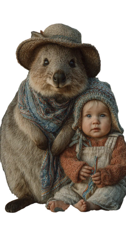 Capybara With Baby Vinyl Car Decal Sticker – Waterproof & UV-Resistant 