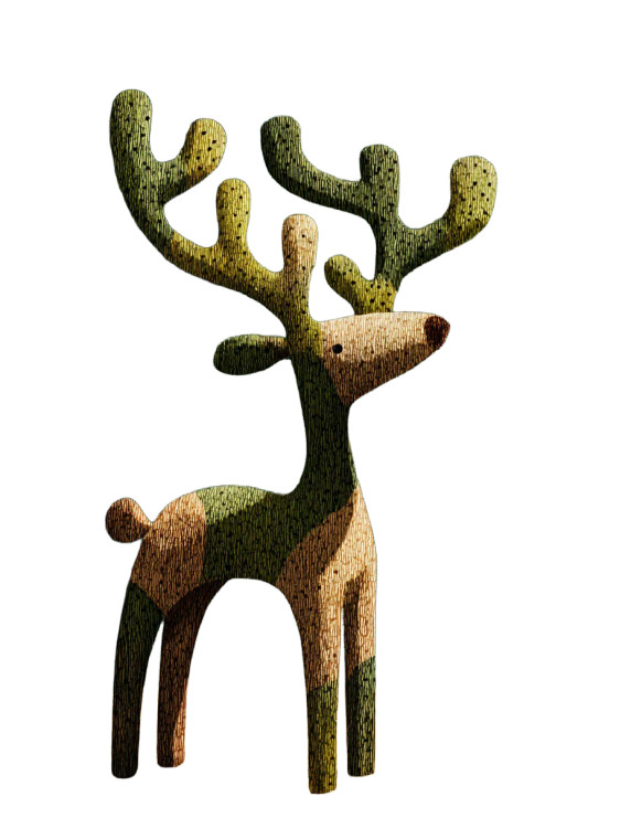 Cactus Deer Vinyl Car Decal Sticker – Waterproof & UV-Resistant 