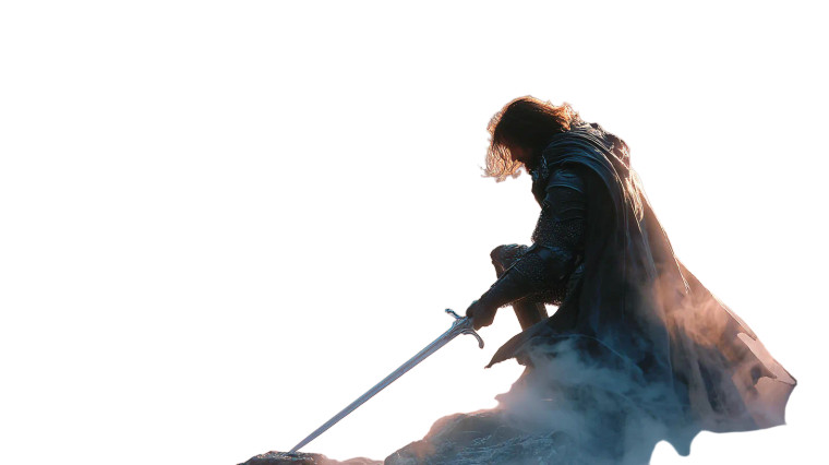 Lone Swordsman Dawn Vinyl Car Decal Sticker – Waterproof & UV-Resistant 