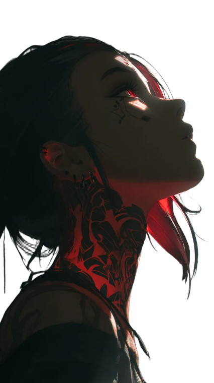 Cyberpunk Anime Girl V62 Vinyl Car Decal Sticker – Waterproof & UV-Resistant 