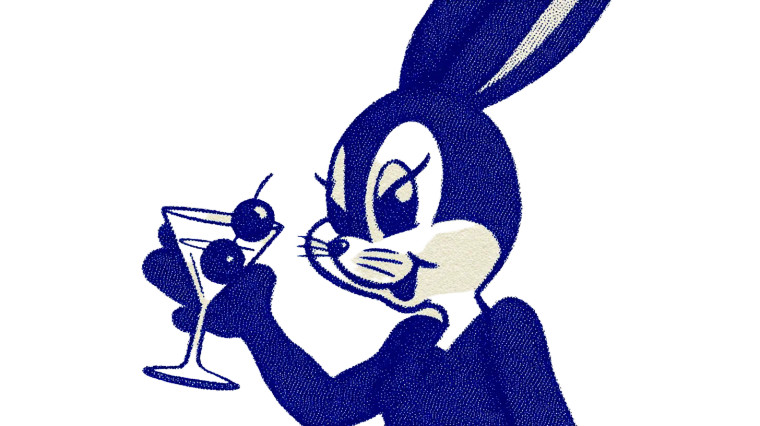 Retro Rabbit Mascot Vinyl Car Decal Sticker – Waterproof & UV-Resistant 