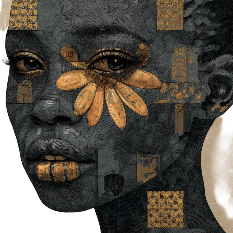 Elegant Floral Portrait V2 Vinyl Car Decal Sticker – Waterproof & UV-Resistant 