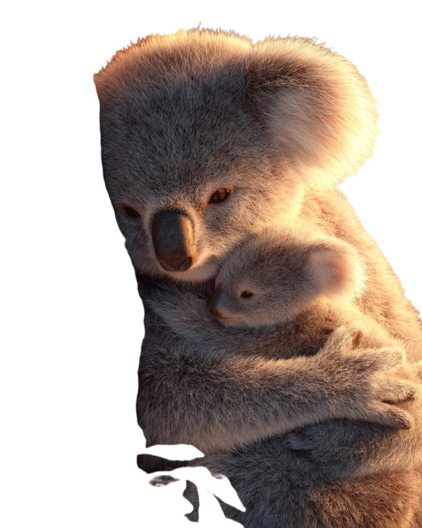 Mother Koala Hug Vinyl Car Decal Sticker – Waterproof & UV-Resistant 