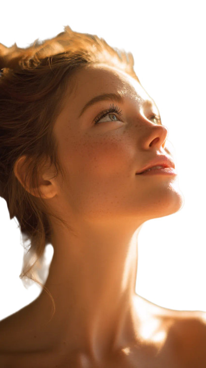 Glowing Serene Woman Vinyl Car Decal Sticker – Waterproof & UV-Resistant 