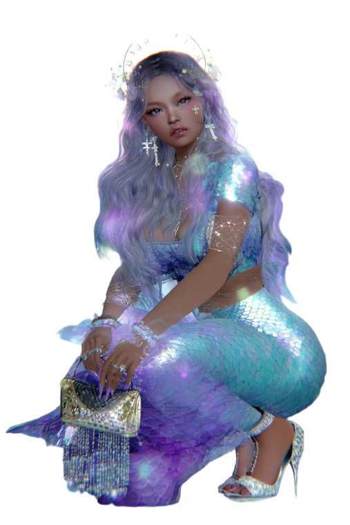 Celestial Mermaid Girl Vinyl Car Decal Sticker – Waterproof & UV-Resistant 