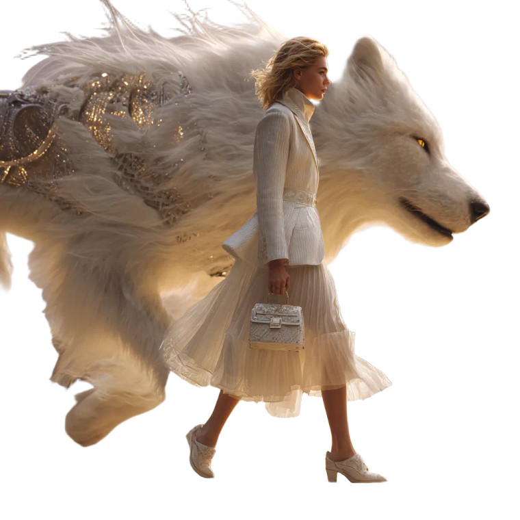 Dior Muse & Wolf Vinyl Car Decal Sticker – Waterproof & UV-Resistant 