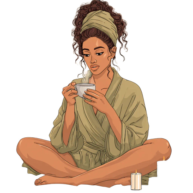 Graceful Tea Sipper V2 Vinyl Car Decal Sticker – Waterproof & UV-Resistant 