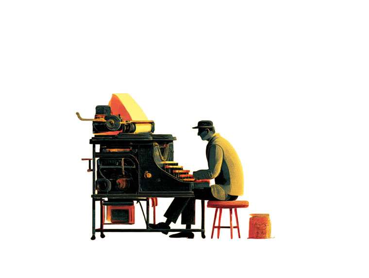 Writer On Typewriter Vinyl Car Decal Sticker – Waterproof & UV-Resistant 