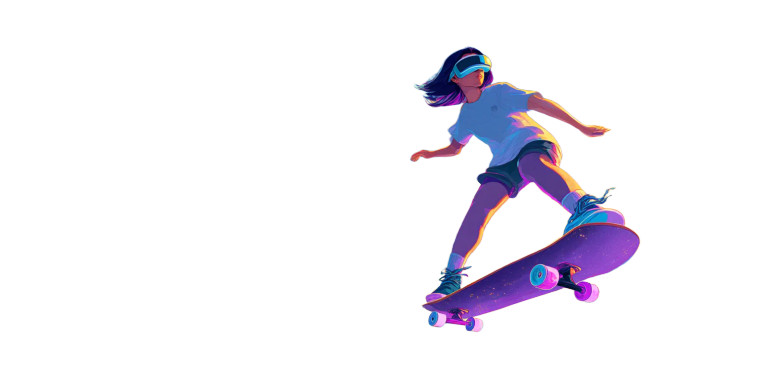 Futuristic Vr Skater Vinyl Car Decal Sticker – Waterproof & UV-Resistant 