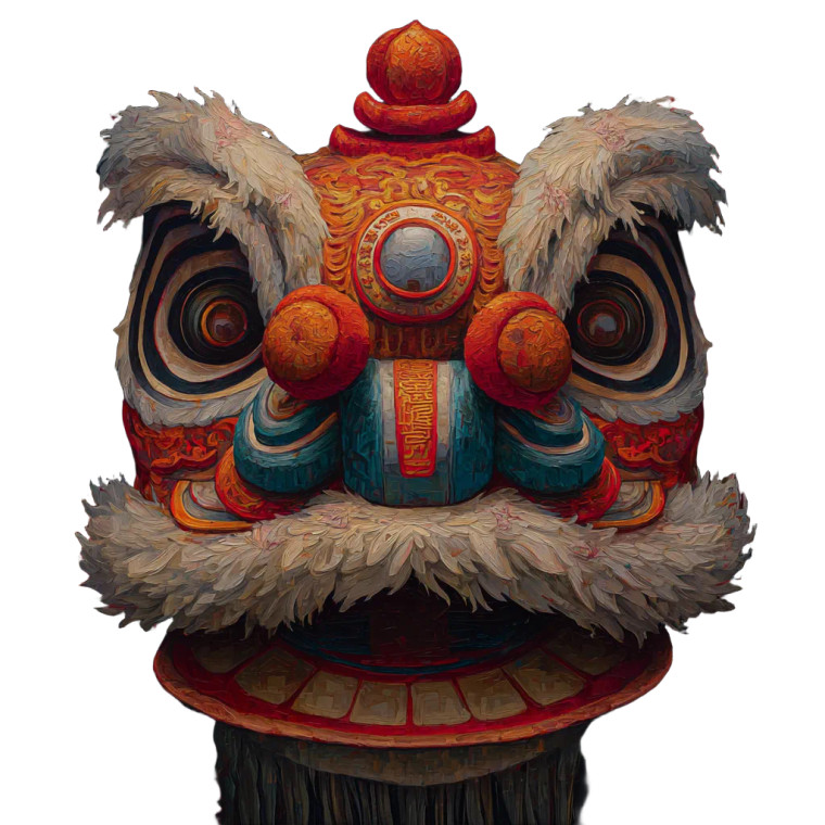 Chinese Lion Dance V5 Vinyl Car Decal Sticker – Waterproof & UV-Resistant 