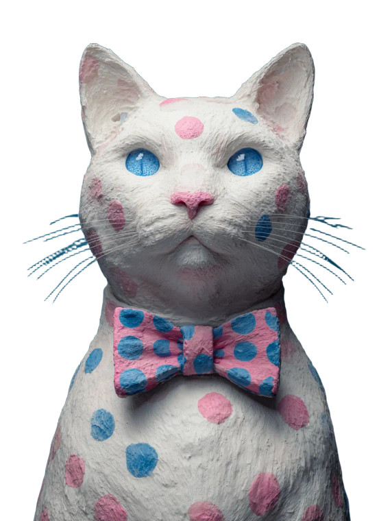 Polka-Dot Cat V2 Vinyl Car Decal Sticker – Waterproof & UV-Resistant 