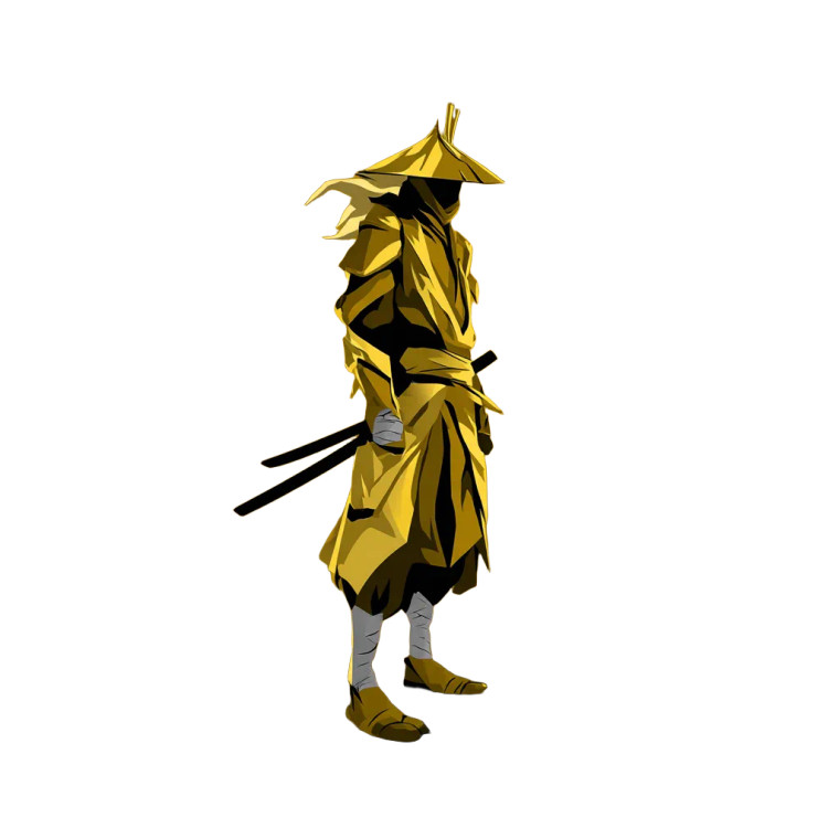 Gilded Ronin Vinyl Car Decal Sticker – Waterproof & UV-Resistant 
